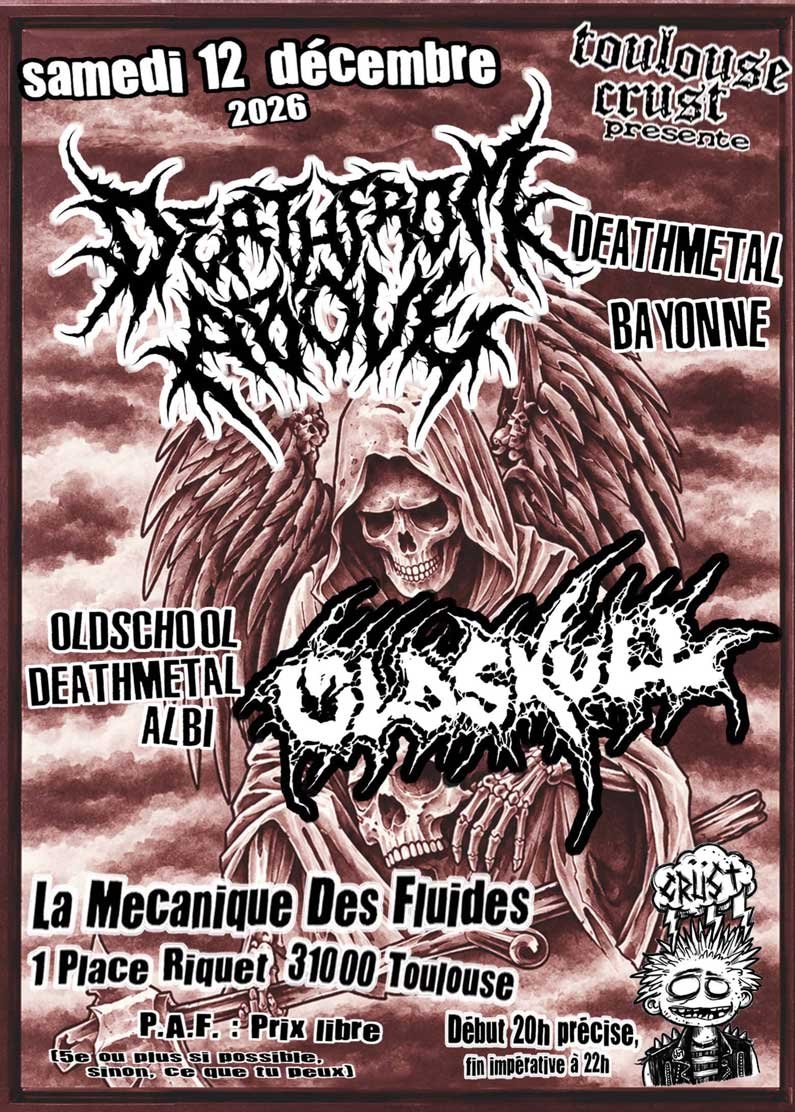 Soirée oldschool deathmetal : DEATH FROM ABOVE (Bayonne) + OLDSKULL (Albi)